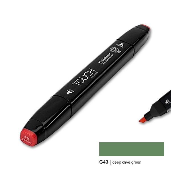 TOUCH TWIN MARKER G43 DEEP OLIVE GREEN