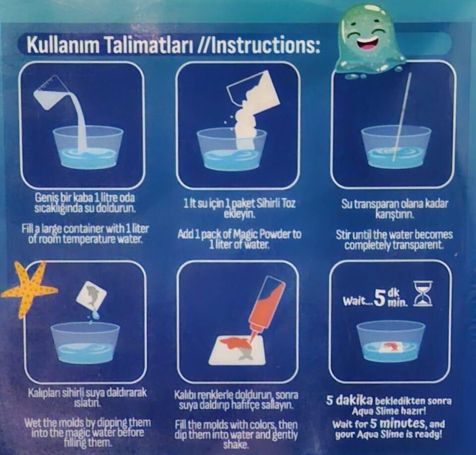 KOOKY AQUASLIME ORMAN HAYVANLARI SETİ 5X90ML