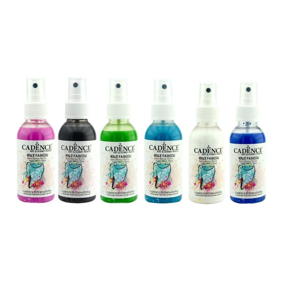 CADENCE SPREY KUMAŞ BOYASI 100ML 6LI SET