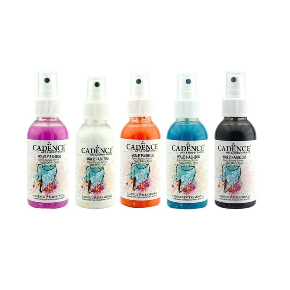 CADENCE SPREY KUMAŞ BOYASI 100ML 5Lİ SET