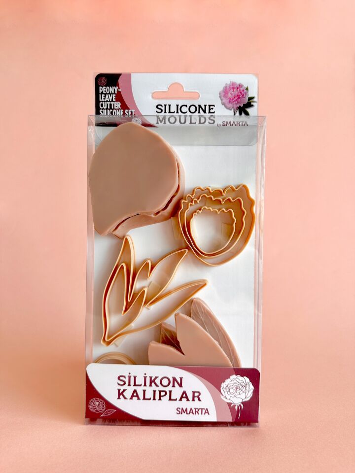 Smarta Silikon Kalıp - Şakayık&Yaprak Kesim Seti