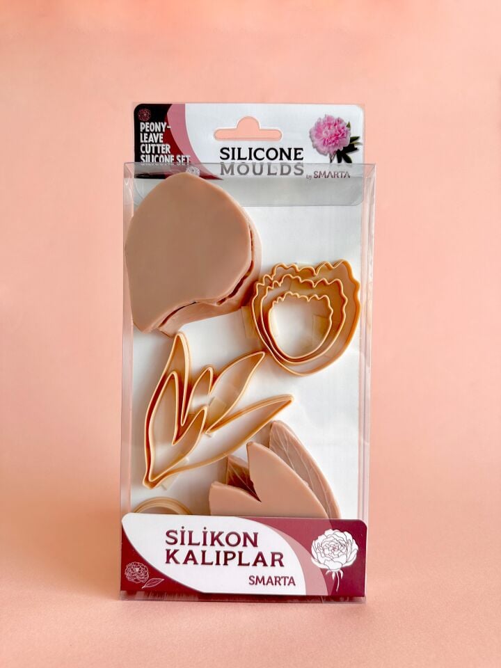 Smarta Silikon Kalıp - Şakayık&Yaprak Kesim Seti