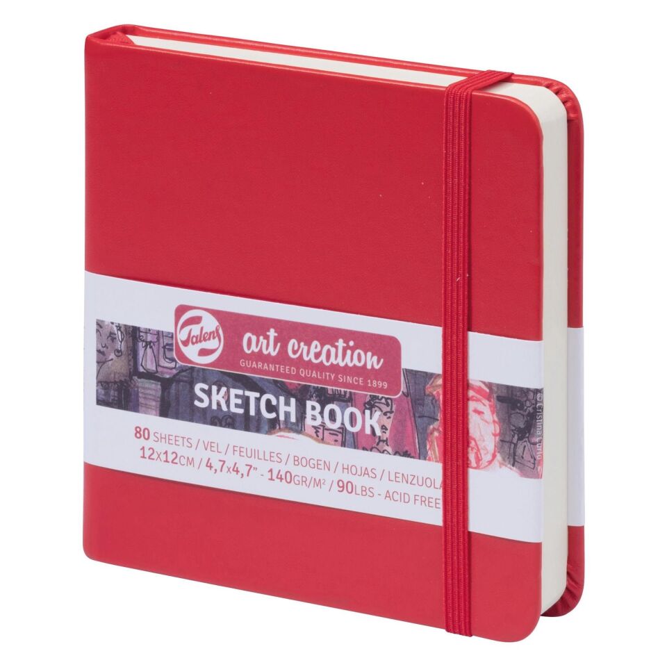 TAC SK.BLCK RED 12X12 140G SKETCHBOOK