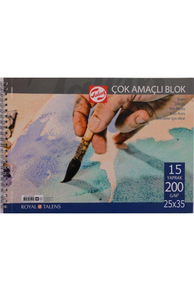 TALENS ÇOK AMAÇLI RESİM DEFTERİ 25 x 35 - 200 GR - 15 YP - SPİRALLİ