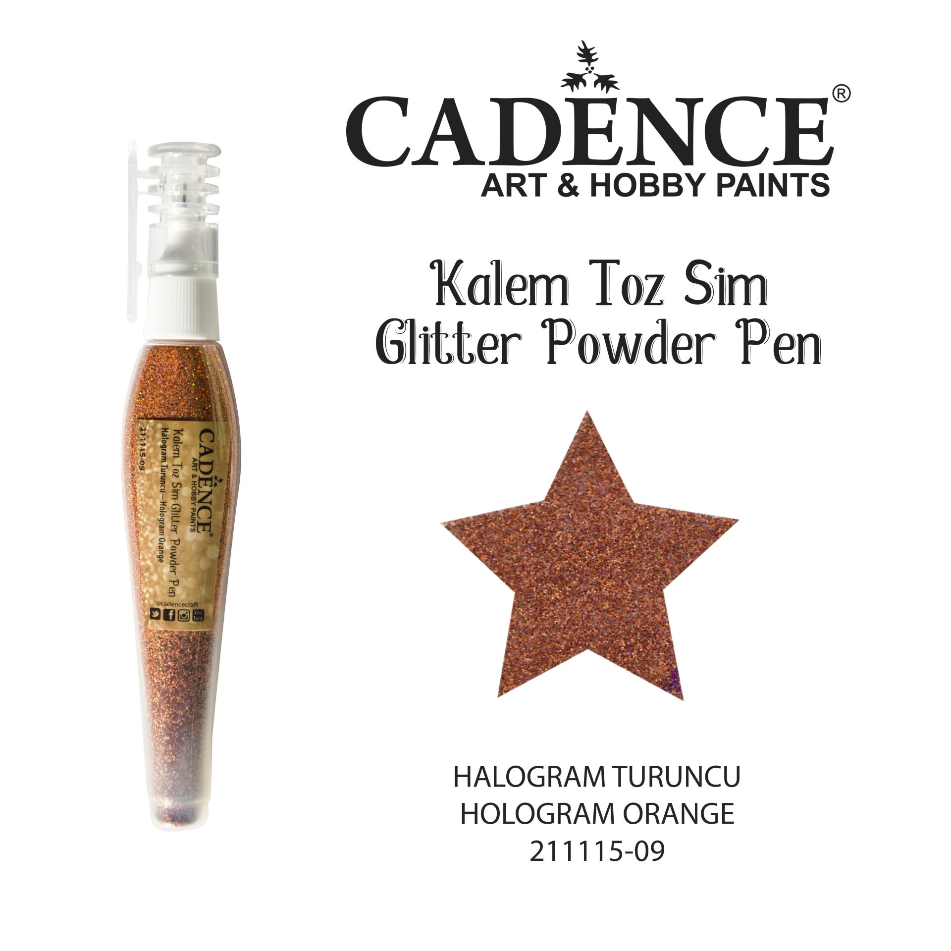 KALEM TOZ SİM 211115-09 HOLOGRAM TURUNCU 10GR