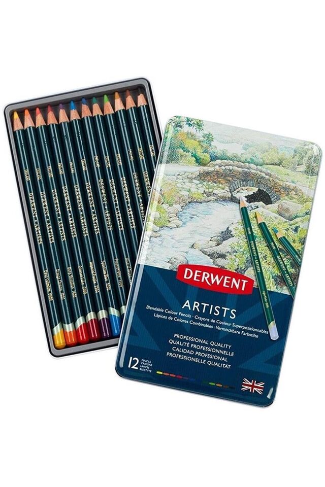 DERWENT ARTISTS 12'Lİ METAL KUTU