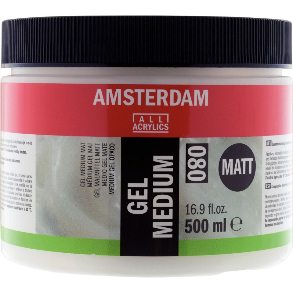 AMSTERDAM GEL MEDIUM MATT 080 500ML