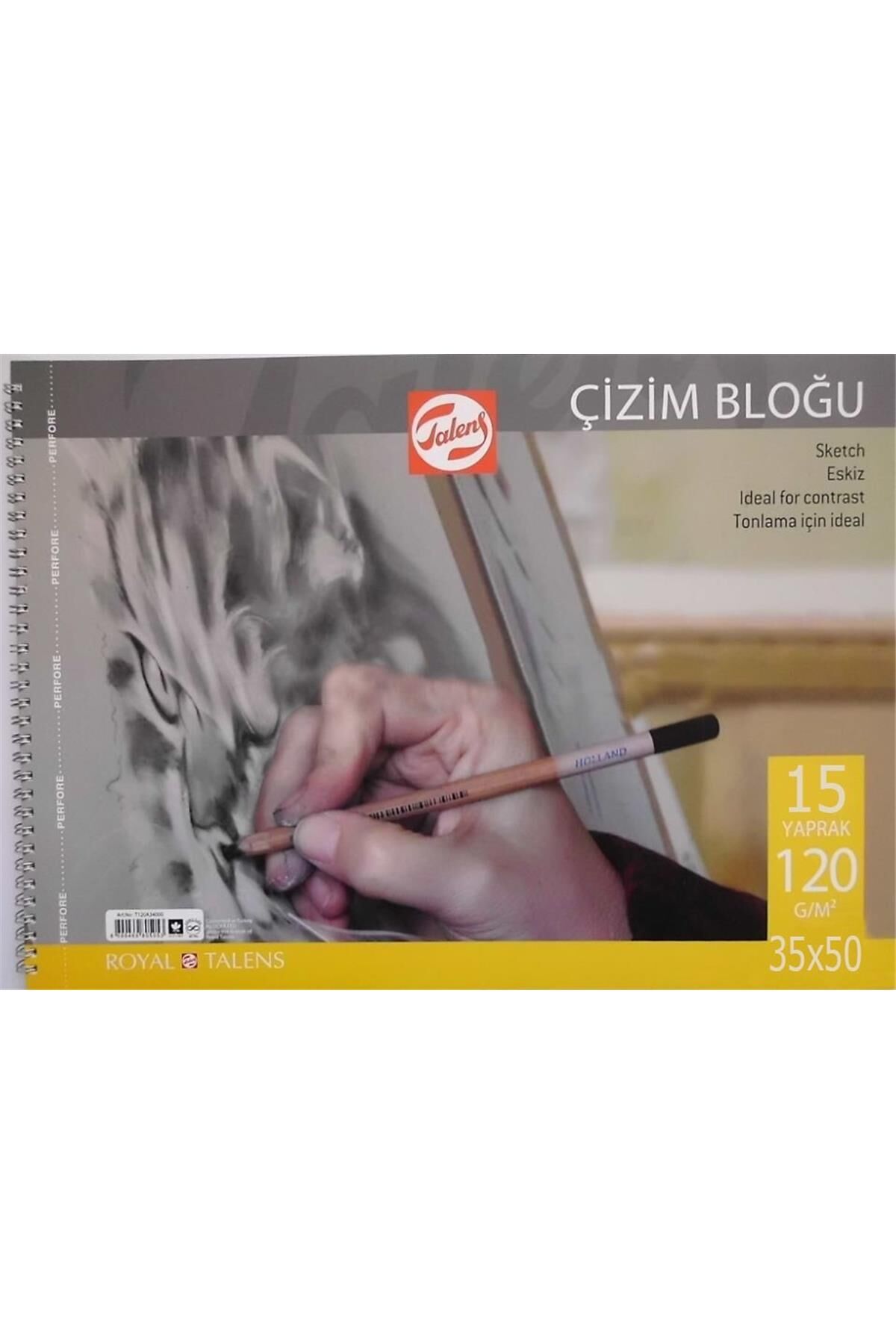 TALENS ÇİZİM DEFTERİ 35 x 50 - 120 GR - 15 YP - SPİRALLİ