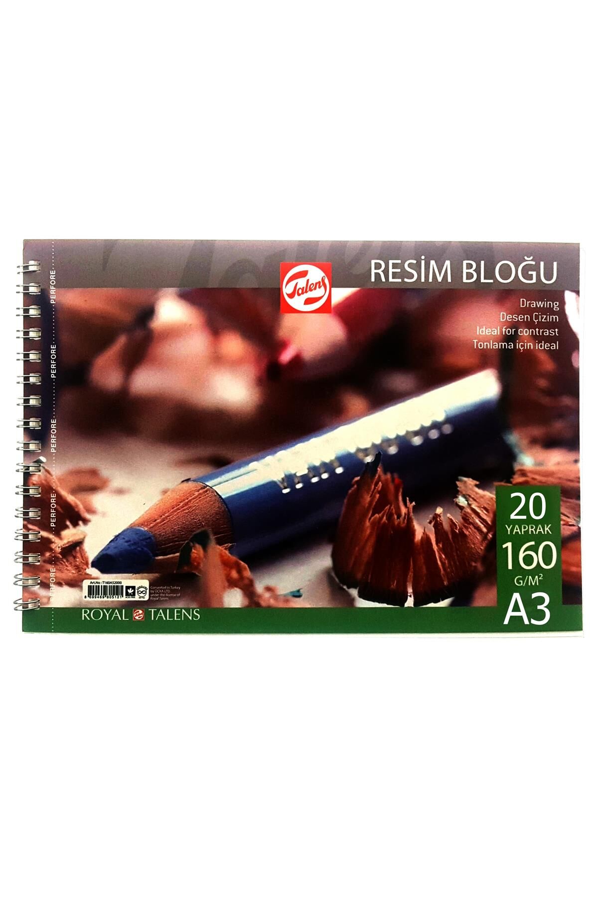 TALENS RESİM BLOĞU A3 - 160 GR - 20 YP - SPİRALLİ