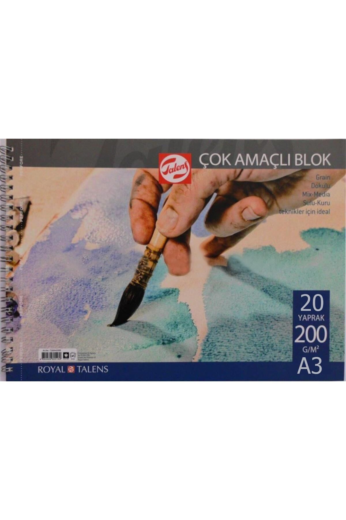 TALENS ÇOK AMAÇLI RESİM BLOĞU A3 - 200 GR - 20 YP - SPİRALLİ