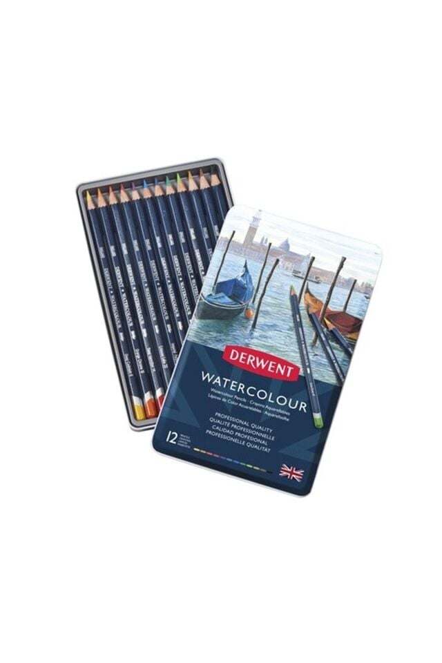 DERWENT WATERCOLOUR 12'Lİ METAL KUTU