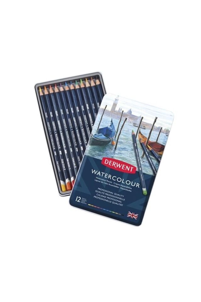 DERWENT WATERCOLOUR 12'Lİ METAL KUTU