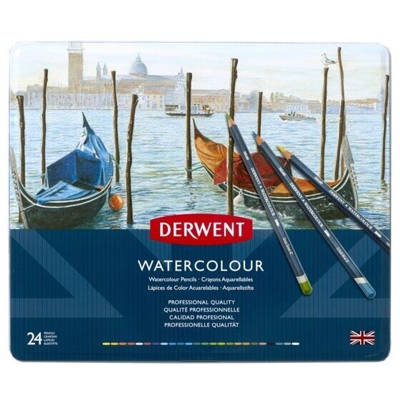 DERWENT WATERCOLOUR 24'LÜ METAL KUTU