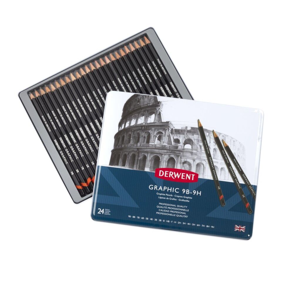 DERWENT GRAPHIC PENCIL 24'LÜ METAL KUTU