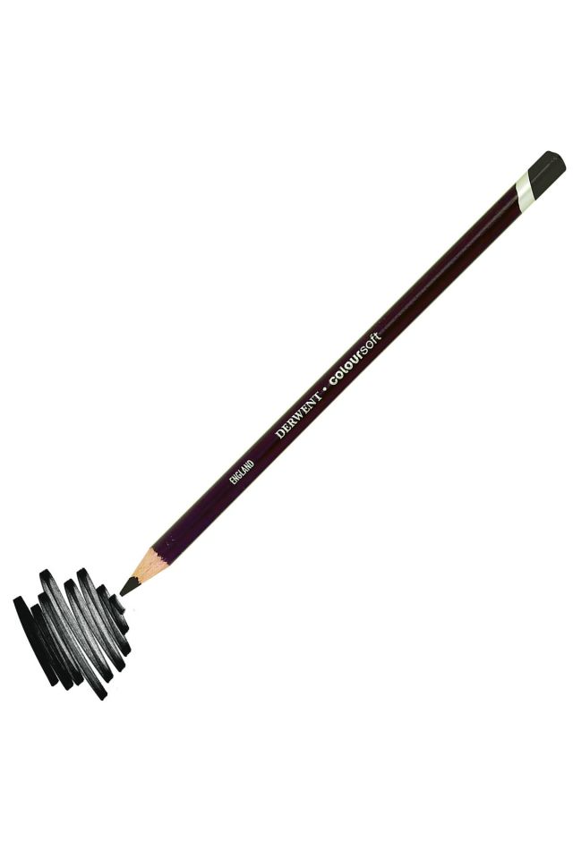 C640 Brown Black Derwent Coloursoft Kuru Boya Kalemi