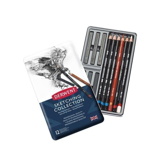 DERWENT SKETCHING COLLECTION 12'Lİ METAL KUTU
