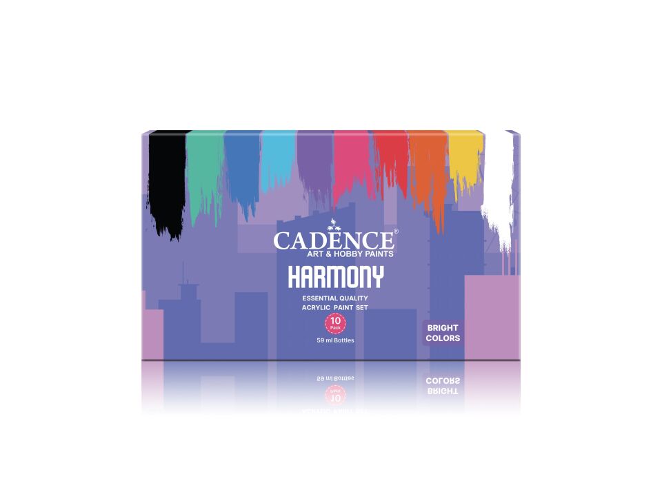 HARMONY AKRİLİK 10'LU SET BRIGHT COLORS & CANLI RENKLER 59ML