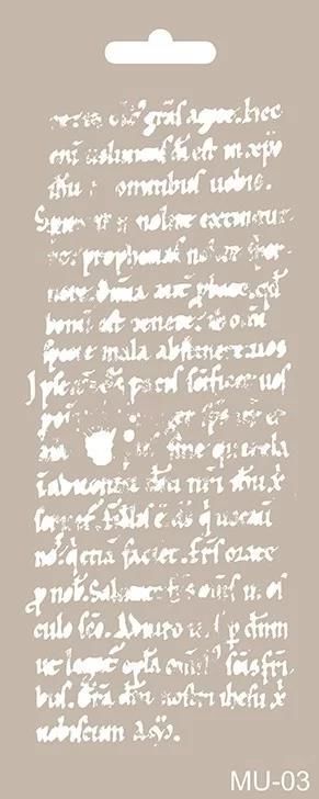 MIX MEDİA STENCIL MU SERİSİ MU03 10X25