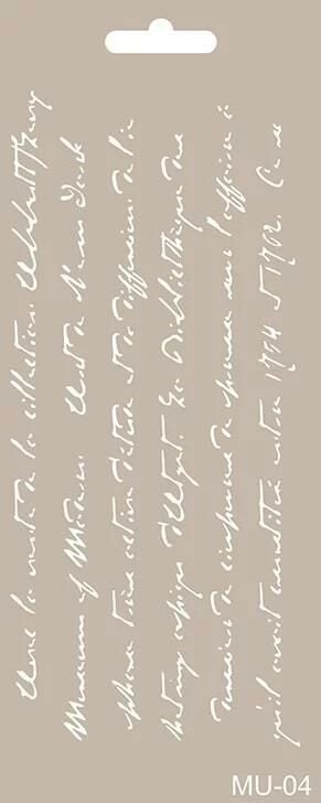 MIX MEDİA STENCIL MU SERİSİ MU04 10X25
