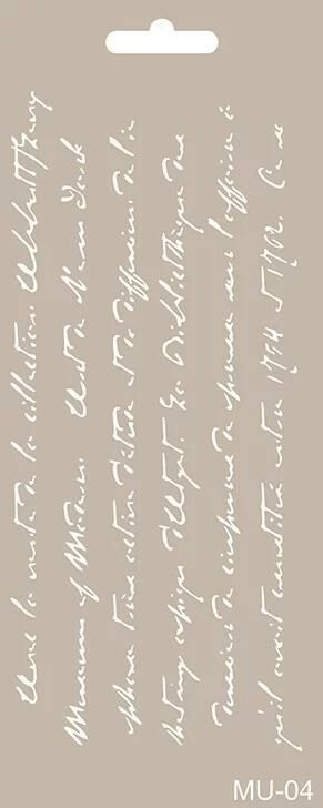 MIX MEDİA STENCIL MU SERİSİ MU04 10X25