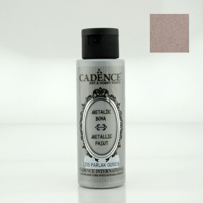 METALİK SEDEFLİ BOYA 235 PARLAK GÜMÜŞ 70ML
