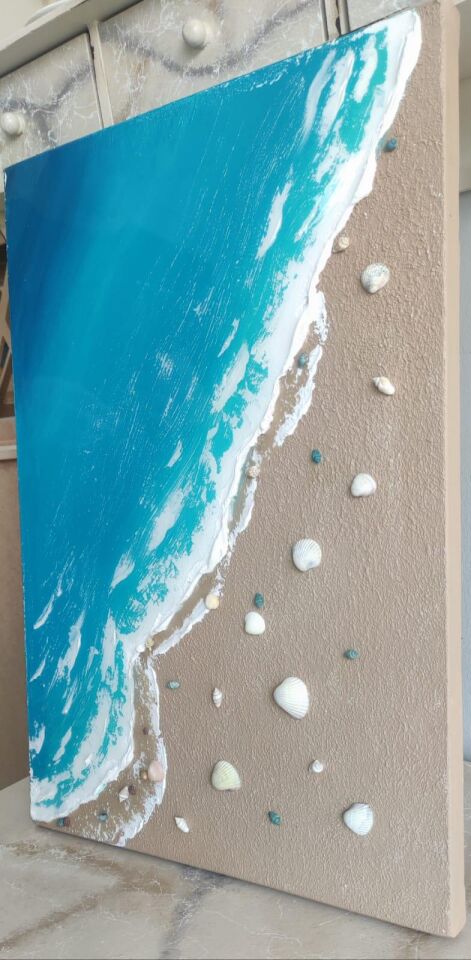 EPOKSİ DENİZ TEMALI TUVAL (35X50)