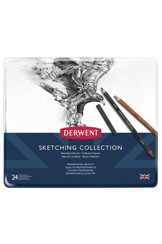 DERWENT SKETCHING COLLECTION 24'LÜ METAL KUTU