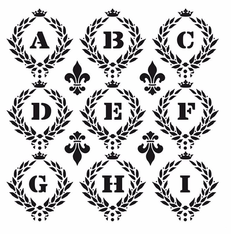 HD014 Home Dekor Stencil 45x45