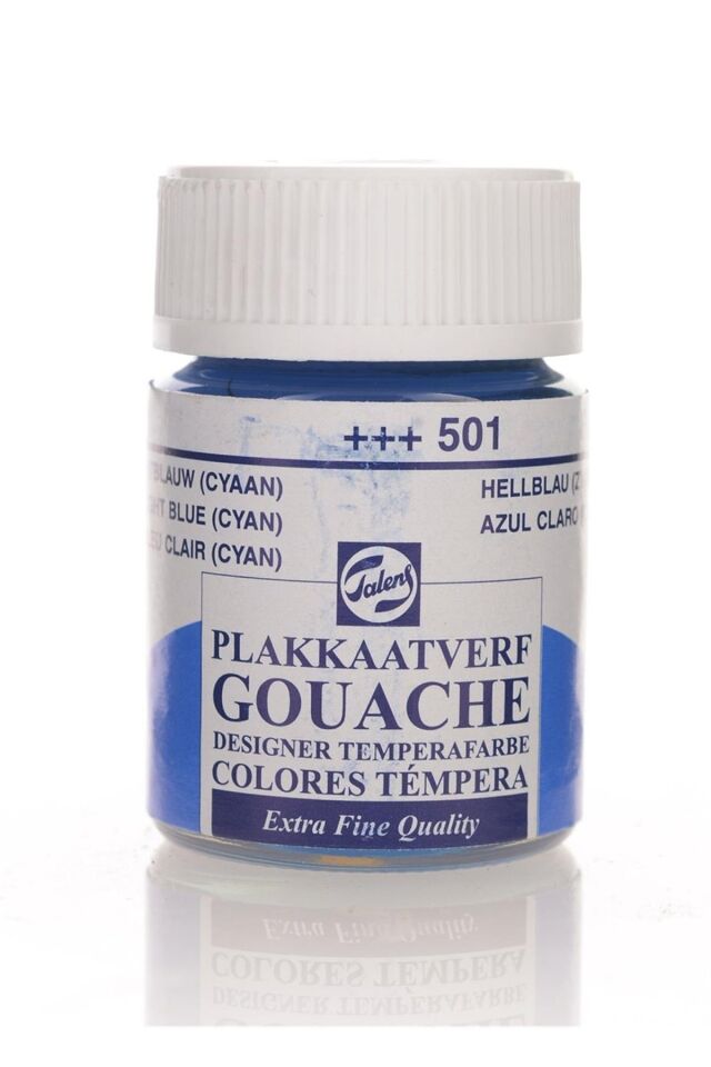 TALENS GOUACHE JAR 16ML LIGHT BLUE CYAN