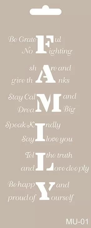 MIX MEDİA STENCIL MU SERİSİ MU01 10X25