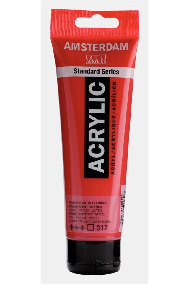 AMSTERDAM STANDART AKRİLİK 120 ML. TRANSP. RED MD.