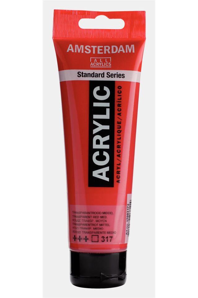 AMSTERDAM STANDART AKRİLİK 120 ML. TRANSP. RED MD.