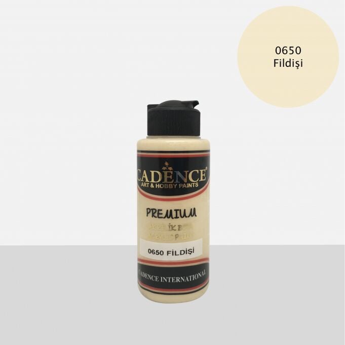 PREMIUM AKRİLİK BOYA 0650 FİLDİŞİ 120ML