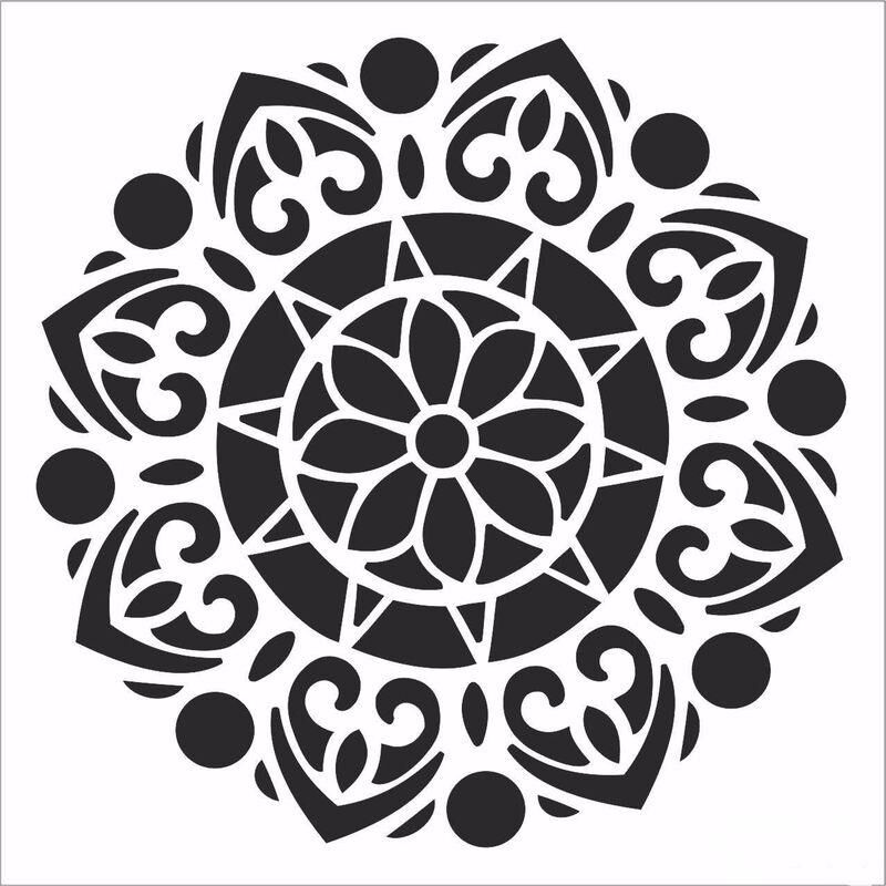 HD117 Home Dekor Stencil 45x45