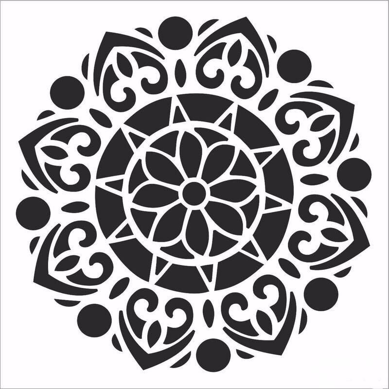 HD117 Home Dekor Stencil 45x45