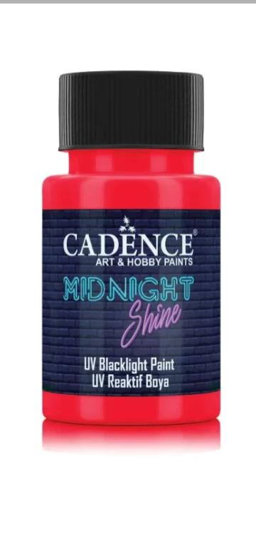 MIDNIGHT SHINE UV REAKTIF BOYA MS- 06 KIRMIZI 50 ML
