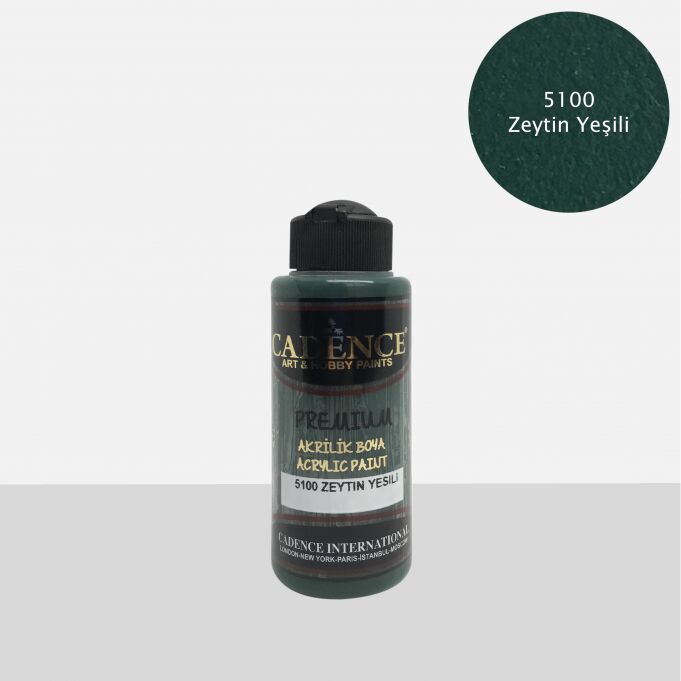 PREMİUM AKRİLİK BOYA 5100 ZEYTİN YEŞİLİ  120ML