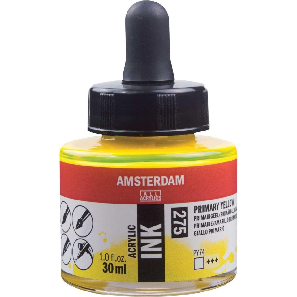 AMSTERDAM AKRİLİK MÜREKKEP 30 ML PRIM.YLW