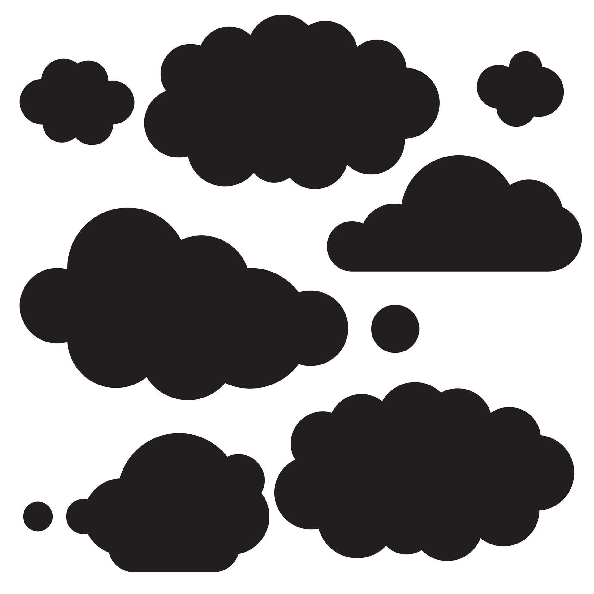 HD174 Bulut Home Dekor Stencil 45x45