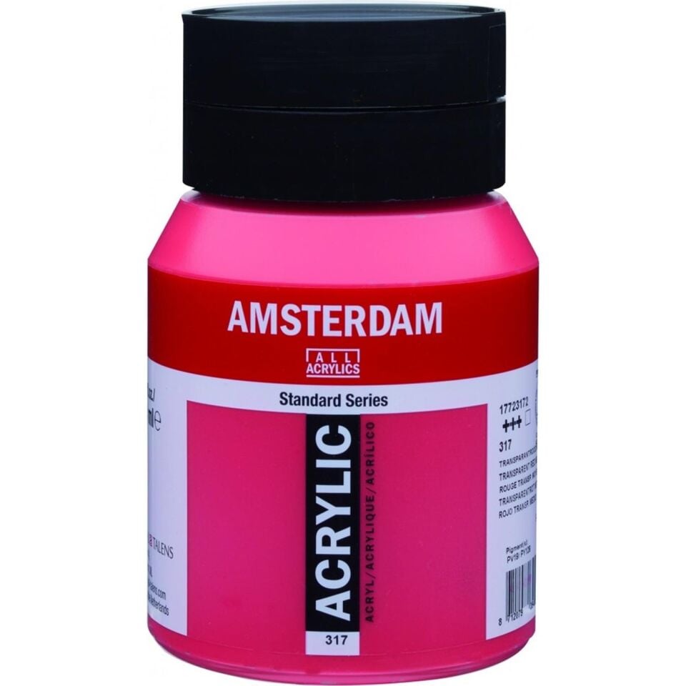 AMSTERDAM STANDART AKRİLİK 500 ML. TRANSP.RED MED