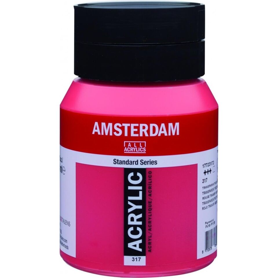 AMSTERDAM STANDART AKRİLİK 500 ML. TRANSP.RED MED