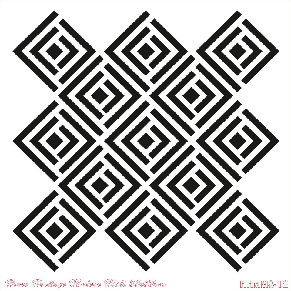 HOME HERITAGE MODERN MIDI 25X25CM HHMMS-12 STENCİL