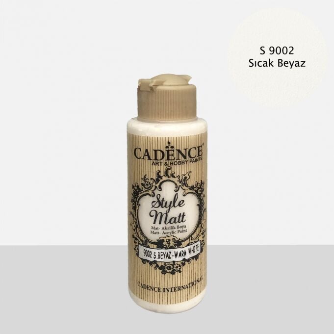 S9002 Sıcak Beyaz Mat Akrilik Boya