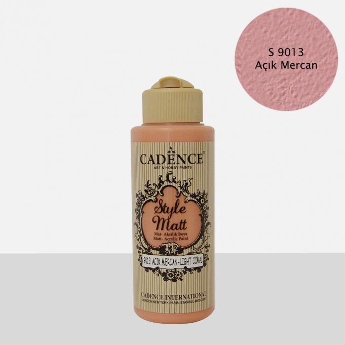 STYLE MAT AKRİLİK BOYA S-9013 AÇIK MERCAN 120ML
