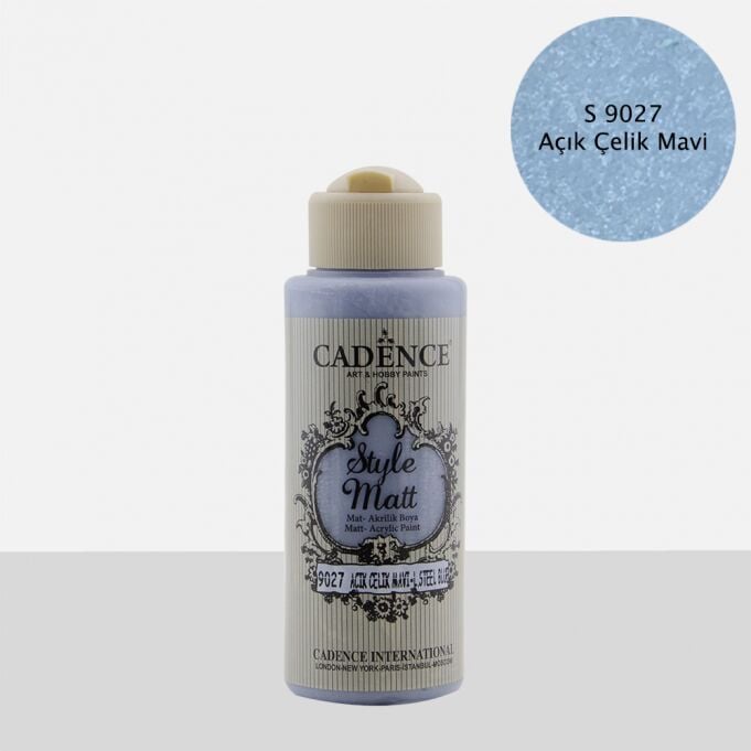 STYLE MAT AKRİLİK BOYA S-9027 A. ÇELİK MAVİ 120ML