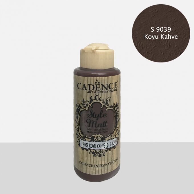 S9039 Koyu Kahve Mat Akrilik Boya