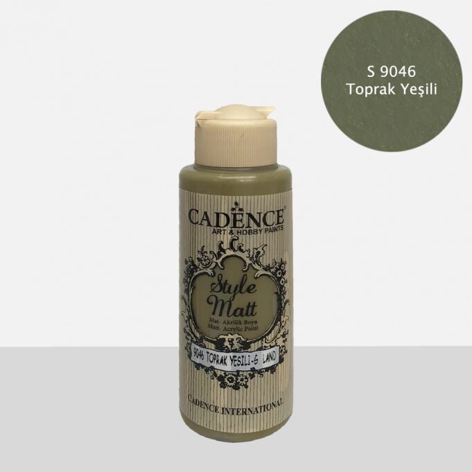 STYLE MAT AKRİLİK BOYA S-9046 TOPRAK YEŞİL 120ML