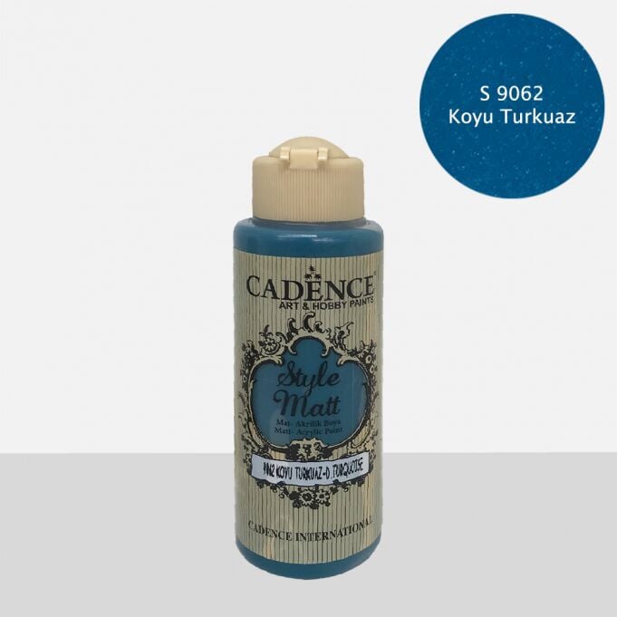 STYLE MAT AKRİLİK BOYA S-9062 KOYU TURKUAZ 120ML