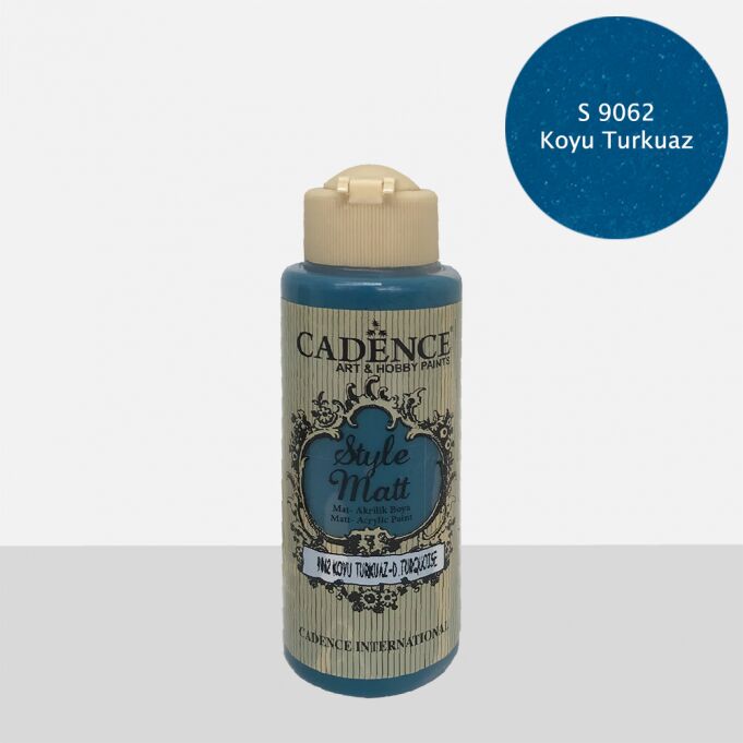 STYLE MAT AKRİLİK BOYA S-9062 KOYU TURKUAZ 120ML