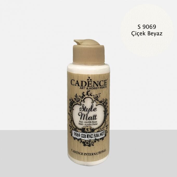 STYLE MAT AKRİLİK BOYA S-9069 ÇİÇEK BEYAZI 120ML
